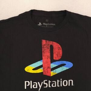 Playstation Casual Crew Neck Short Sleeve Graphic Shirt Mens Size L Black 13768